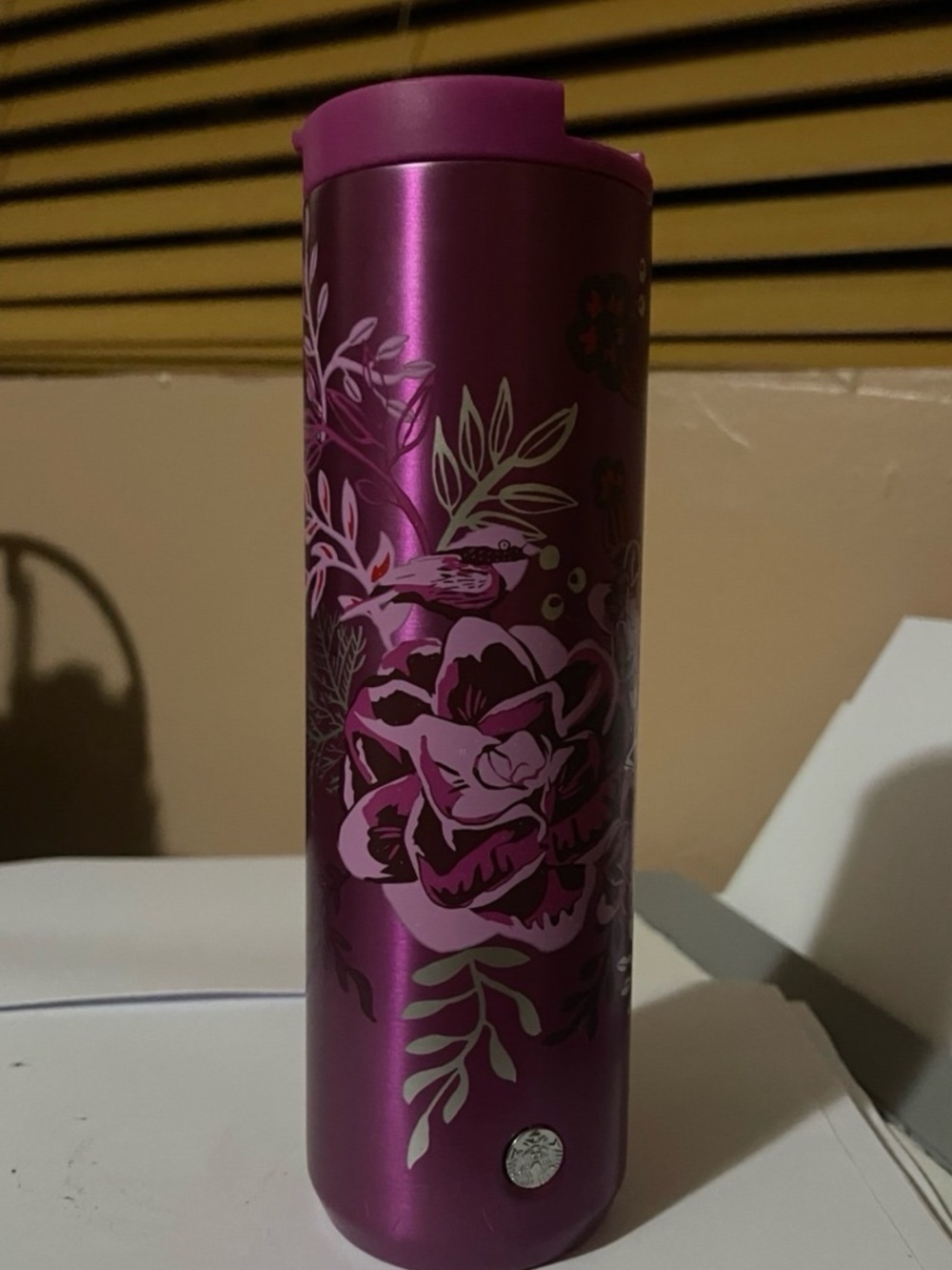 Starbucks 16 oz Pink Floral Rose Tumbler NWTS - Picture 3 of 6